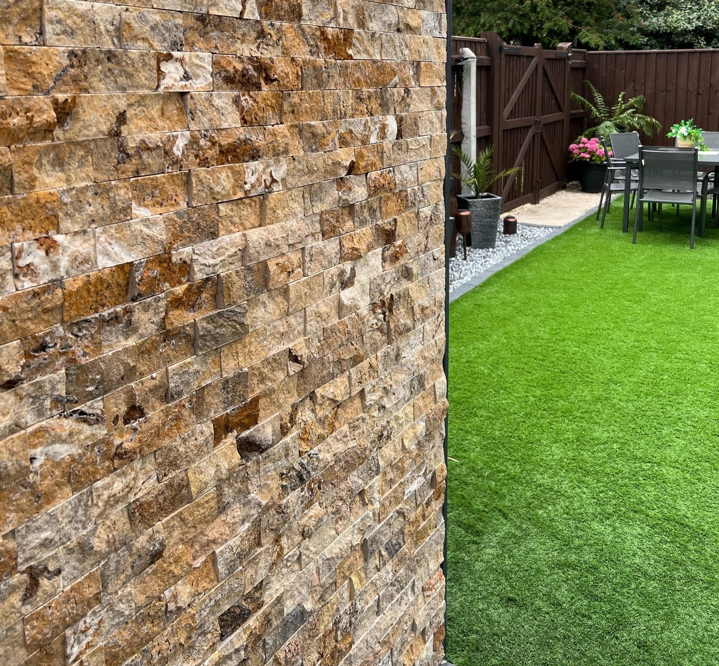 travertine split face cladding stone tiles