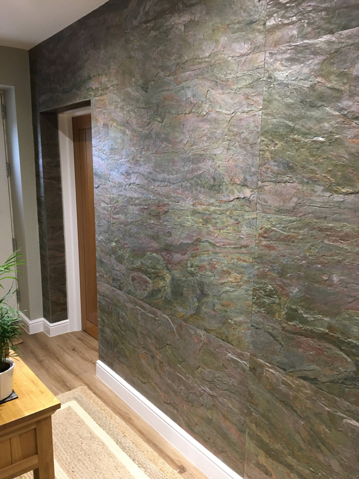 Burning Forest natural stone veneer interior feature wall
