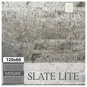Silver grey slate veneer multi brick pattern sheets 