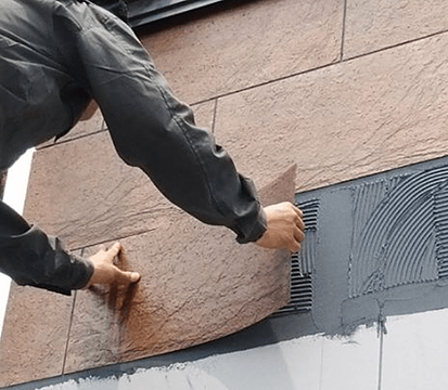 Cobre slate veneer install