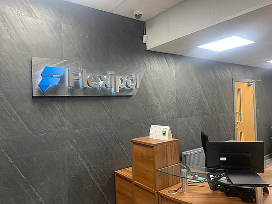 D Black slate veneer feature wall