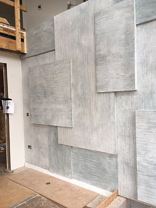 Green Pearl limestone veneer feature wall