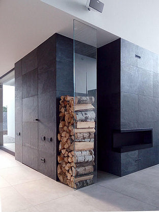Nero slate veneer feature wall