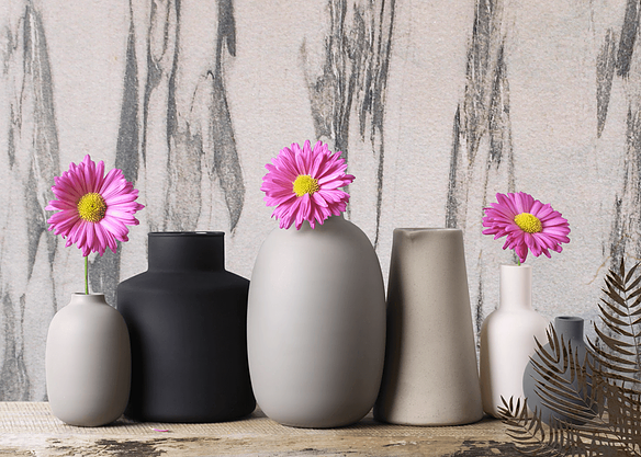 Mystic White marble veneer feature wall