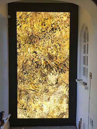 Falling Leaves translucent slate veneer feature wall