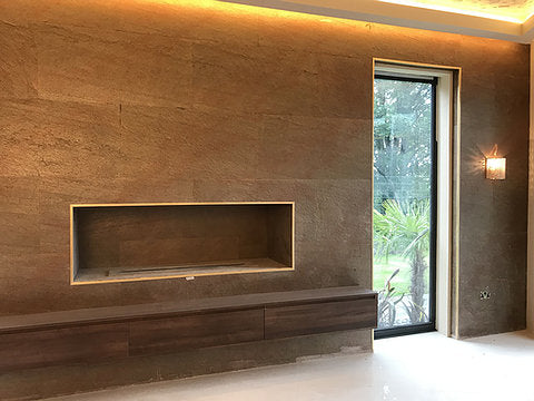 Cobre slate veneer feature wall