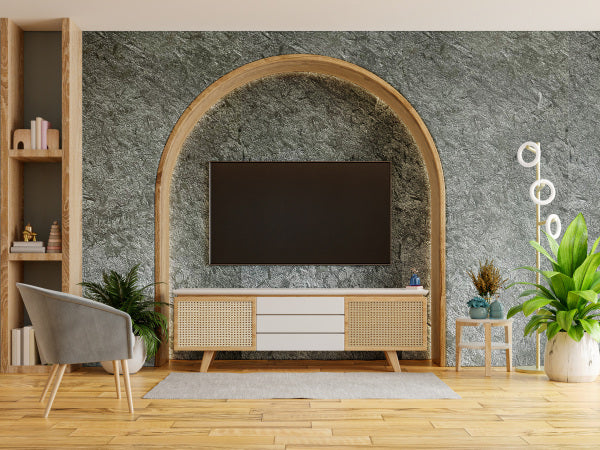 Matrix slate veneer feature wall