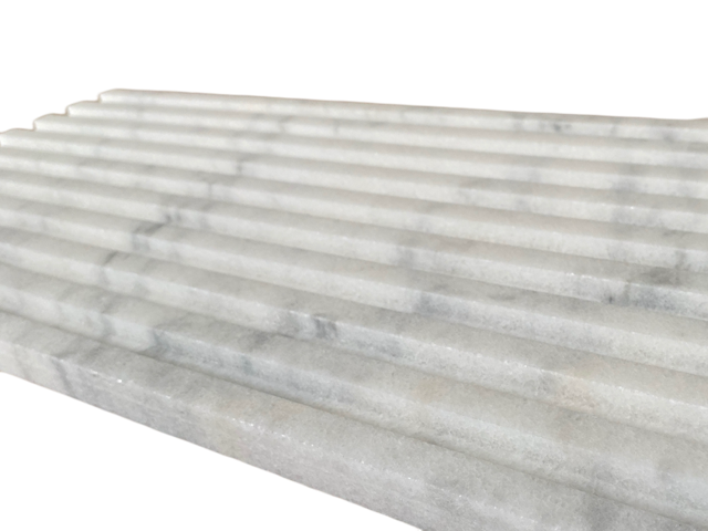 Carrara white marble carding tile