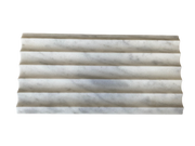 Carrara white marble fluted tile