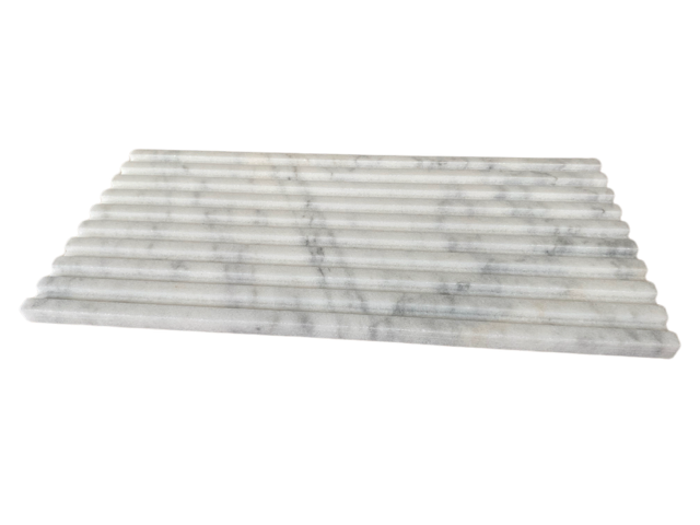 Carrara white marble carding tile