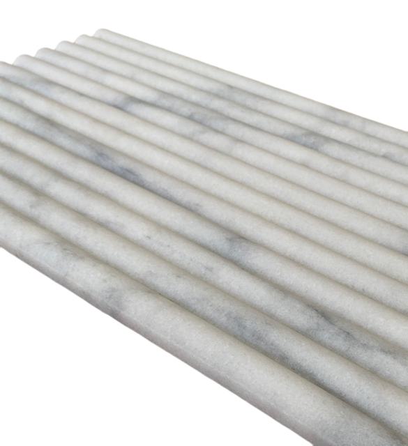 Carrara white marble bambu tile