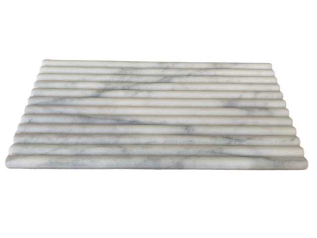 Carrara white marble bambu tile