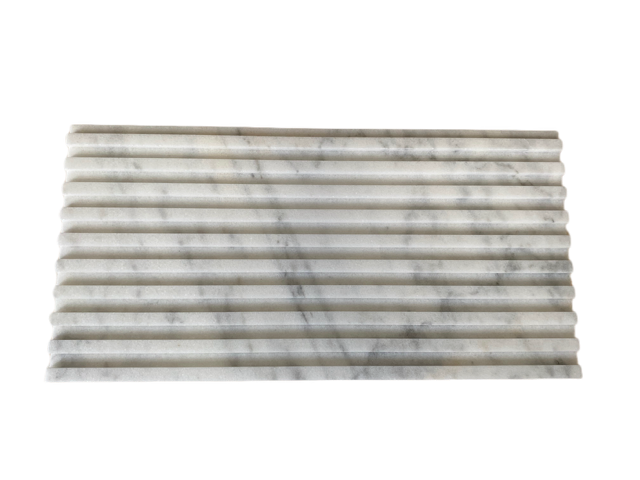 Carrara white marble carding tile