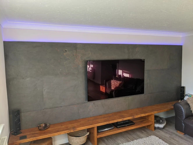 Arcobaleno Colore slate veneer living room TV feature wall