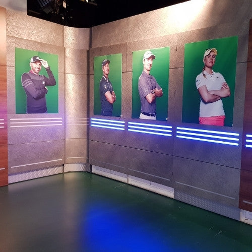 Galaxy slate veneer wall cladding in the Sky Sports Ryder Cup studio