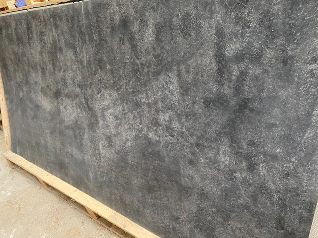 X1 Dark Blue Grey Concrete 244 x 122cm Limestone Veneer Sheet With Damaged Corner & Edges