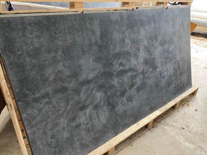 X1 Dark Blue Grey Concrete 244 x 122cm Limestone Veneer Sheet With Damaged Corner / Edges