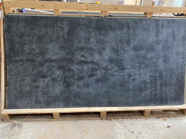 X1 Dark Blue Grey Concrete 244 x 122cm Limestone Veneer Sheet With Damaged Corner & Edges