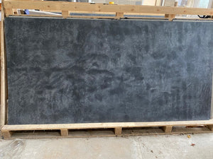 X1 Dark Blue Grey Concrete 244 x 122cm Limestone Veneer Sheet With Damaged Corner / Edges