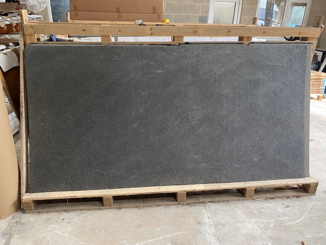 X1 Galaxy Black 244 x 122cm Slate Veneer Sheet With 1 Damaged Corner / Edge