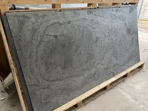 X1 Silver Grey 244 x 122cm Slate Veneer Sheet With One Damaged Edge Or Corner