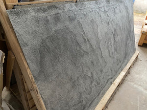 X1 Silver Grey 244 x 122cm Slate Veneer Sheet With One Damaged Edge Or Corner