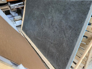 X1 Silver Grey 244 x 122cm Slate Veneer Sheet With One Damaged Edge Or Corner