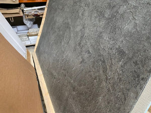 X1 Silver Grey 244 x 122cm Slate Veneer Sheet With One Damaged Edge Or Corner