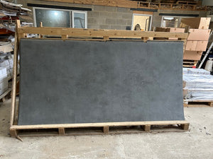 X1 Light Grey Concrete 244 x 122cm Limestone Veneer Sheet With Damaged Edges