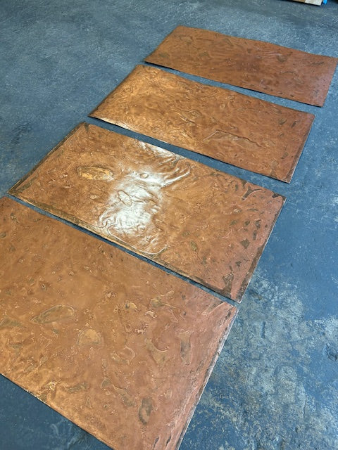 Limited Edition Dark Rustic Copper Metal Veneer Sheet