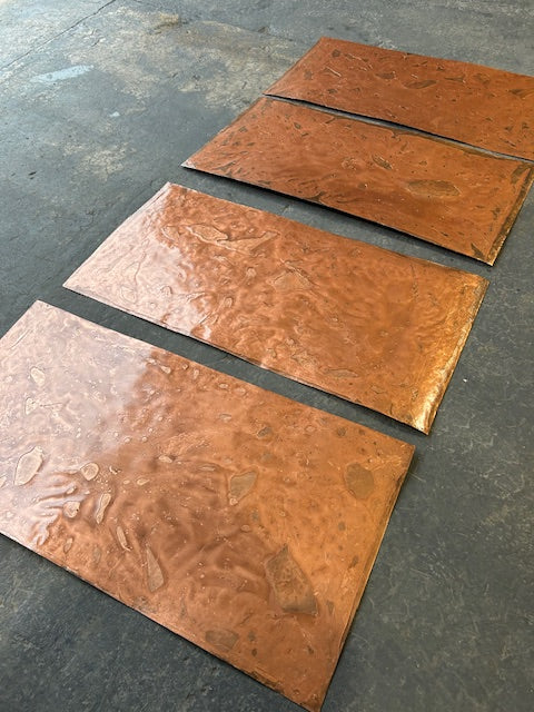 Limited Edition Dark Rustic Copper Metal Veneer Sheet