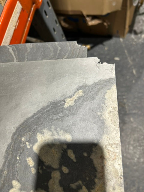x7 Rustique Translucent 122 x 61cm slate veneer sheets with one damaged corner