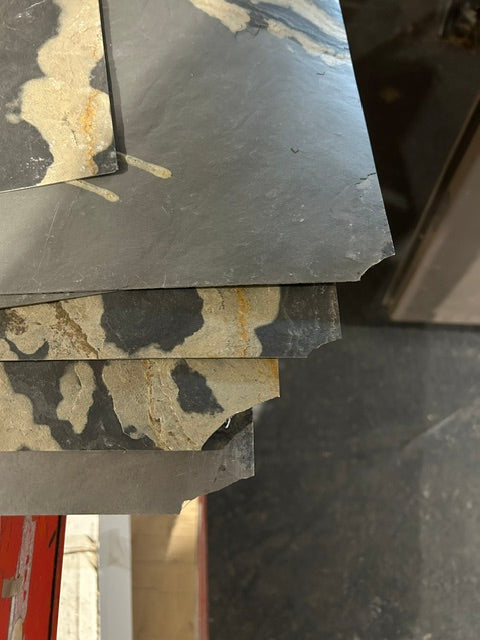 x7 Rustique Translucent 122 x 61cm slate veneer sheets with one damaged corner
