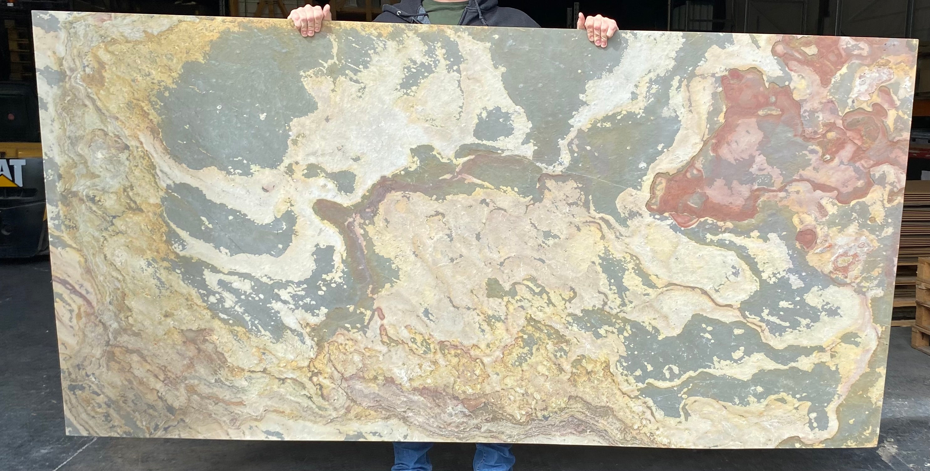 x1 Falling Leaves Translucent 244 x 122cm Slate Veneer Sheet
