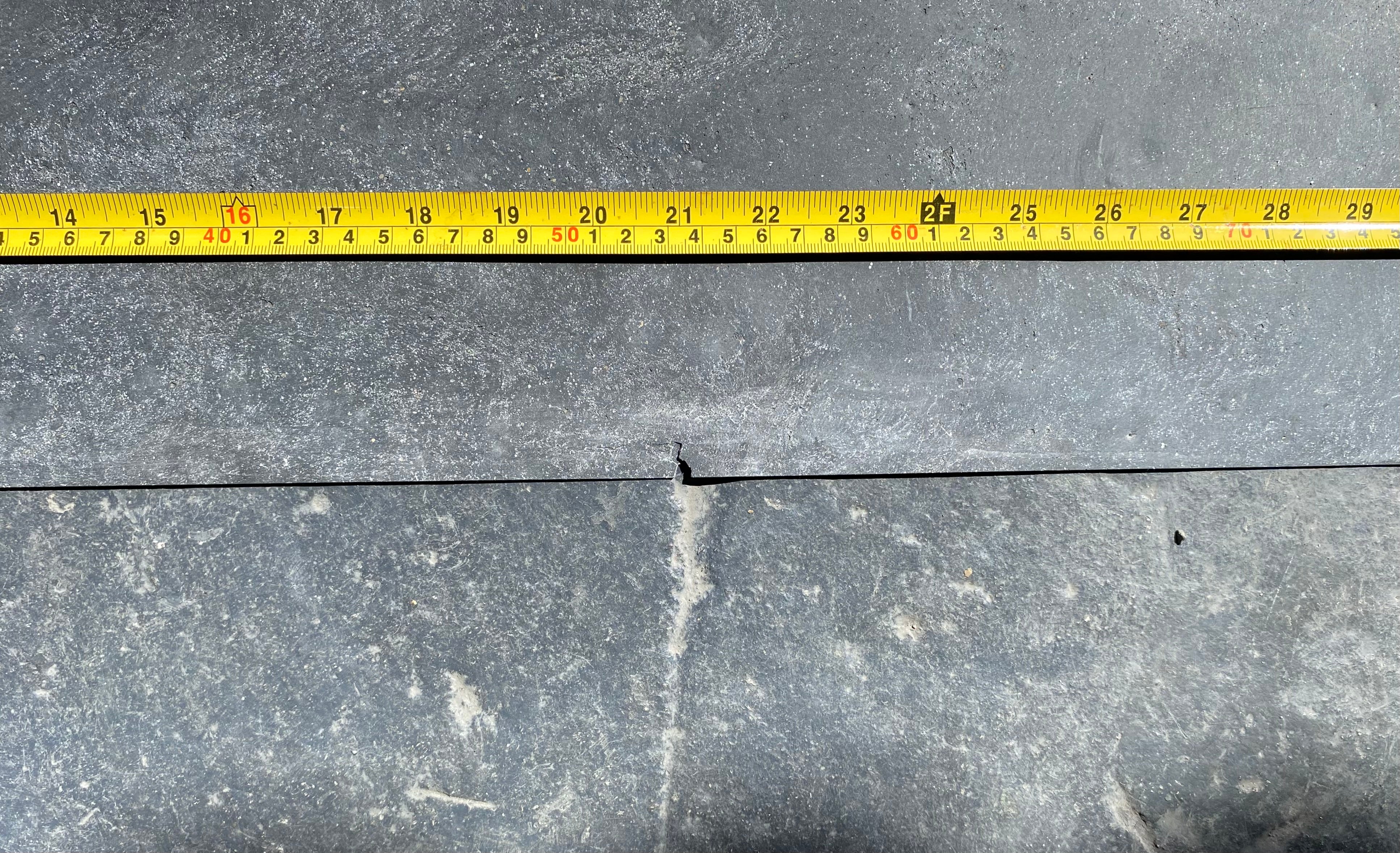 X2 DAMAGED Dark Blue Grey Concrete 244 x 122cm Limestone Veneer Sheets