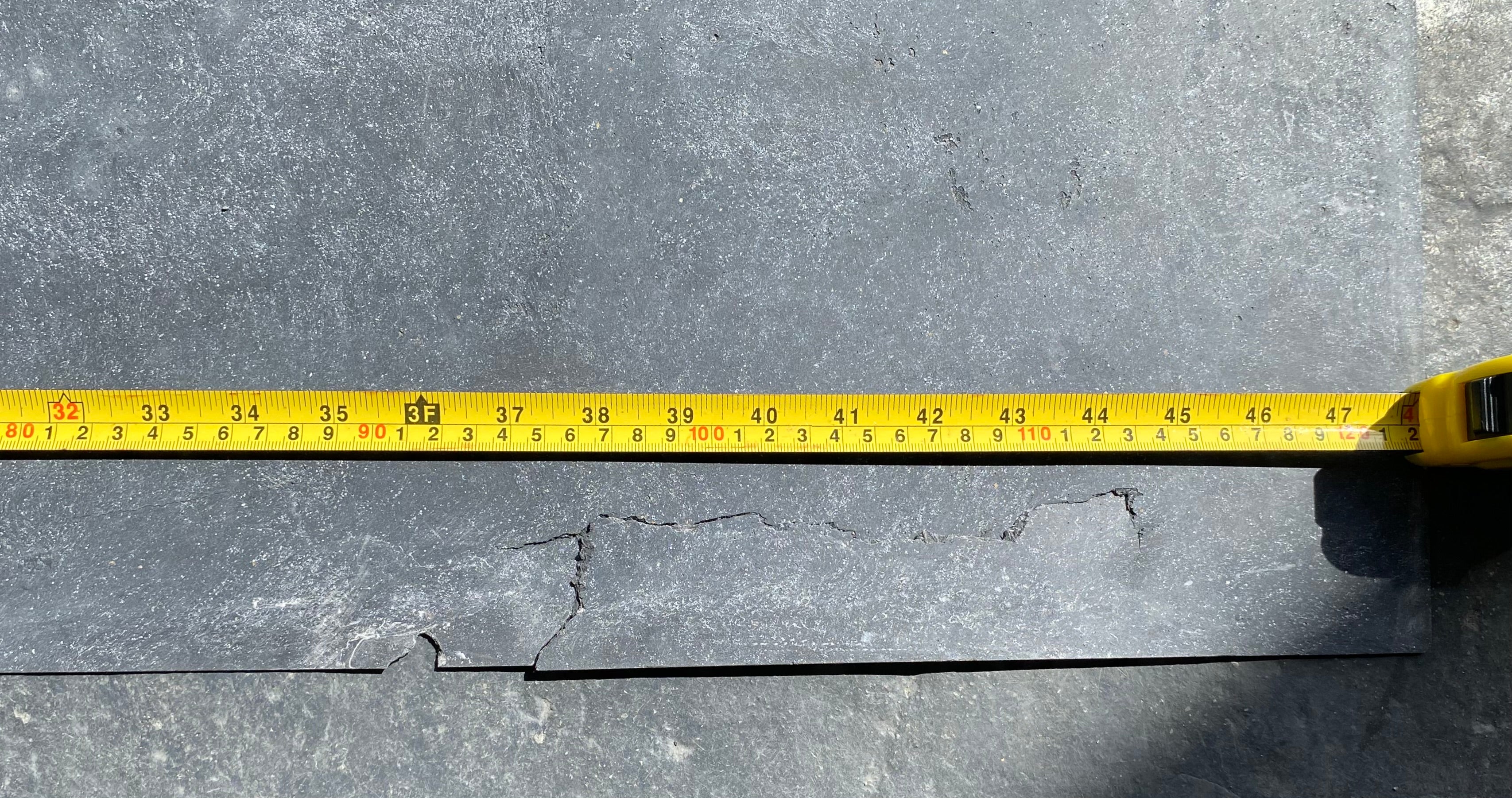 X2 DAMAGED Dark Blue Grey Concrete 244 x 122cm Limestone Veneer Sheets