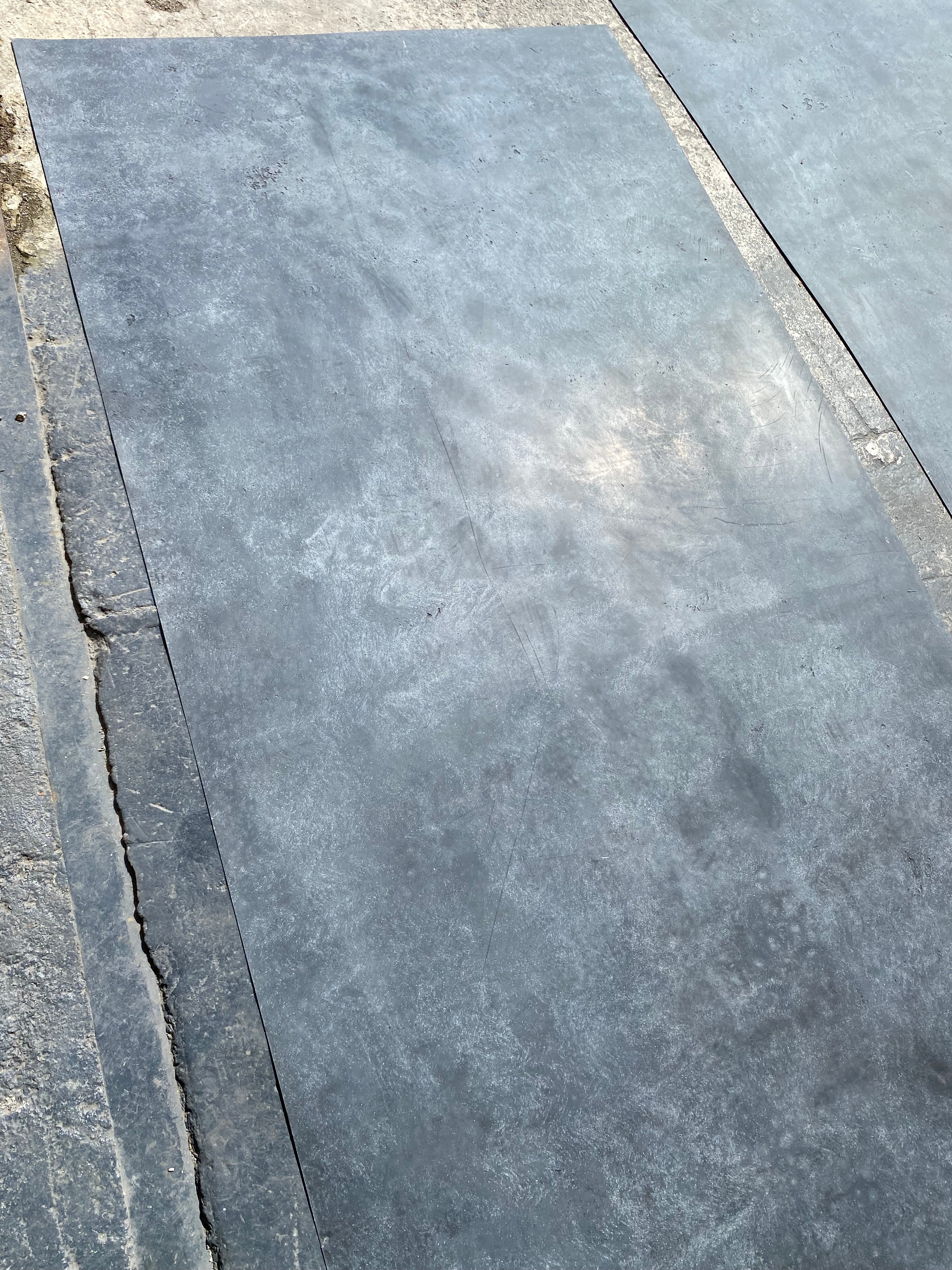 X2 DAMAGED Dark Blue Grey Concrete 244 x 122cm Limestone Veneer Sheets
