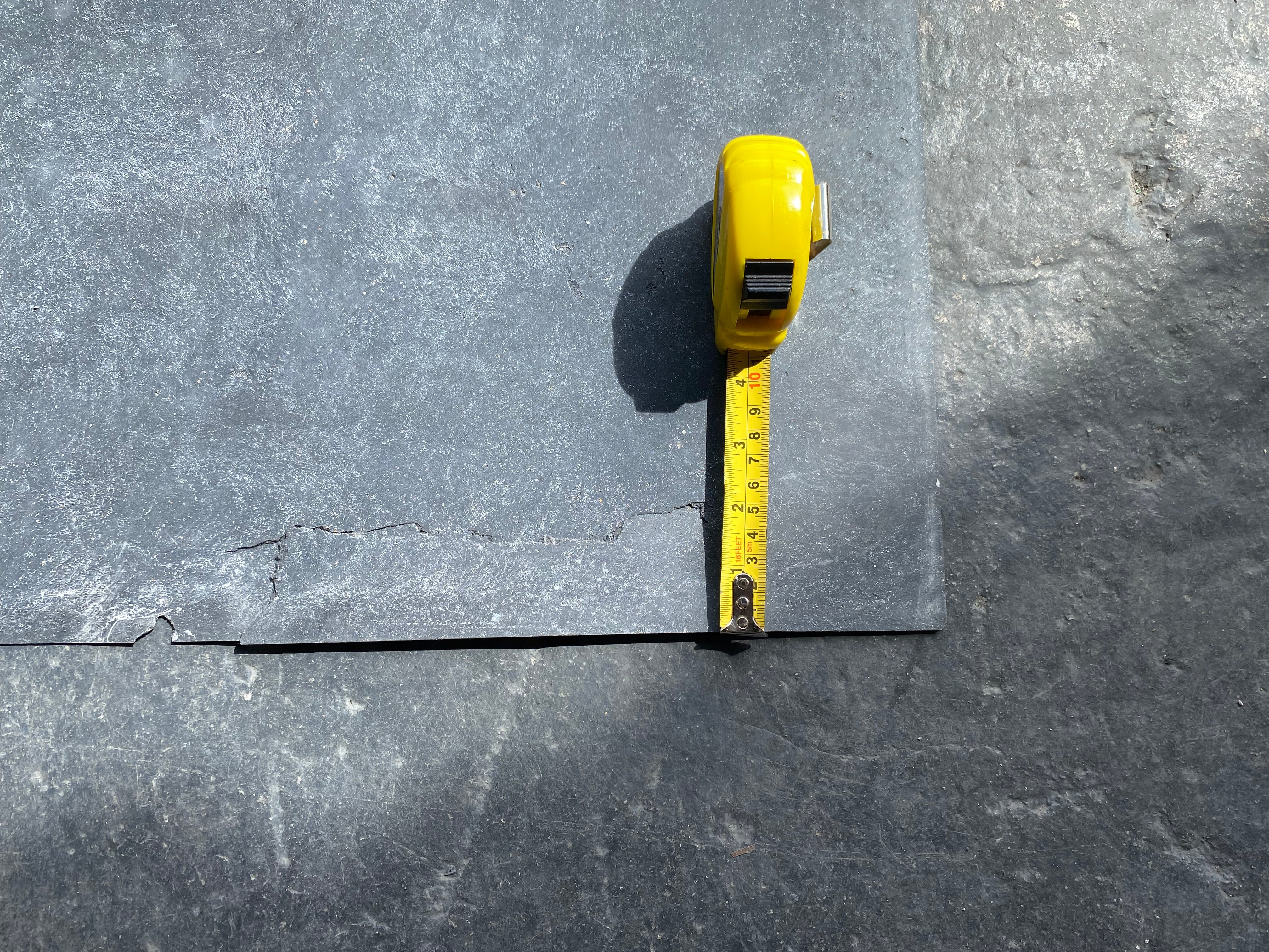 X2 DAMAGED Dark Blue Grey Concrete 244 x 122cm Limestone Veneer Sheets