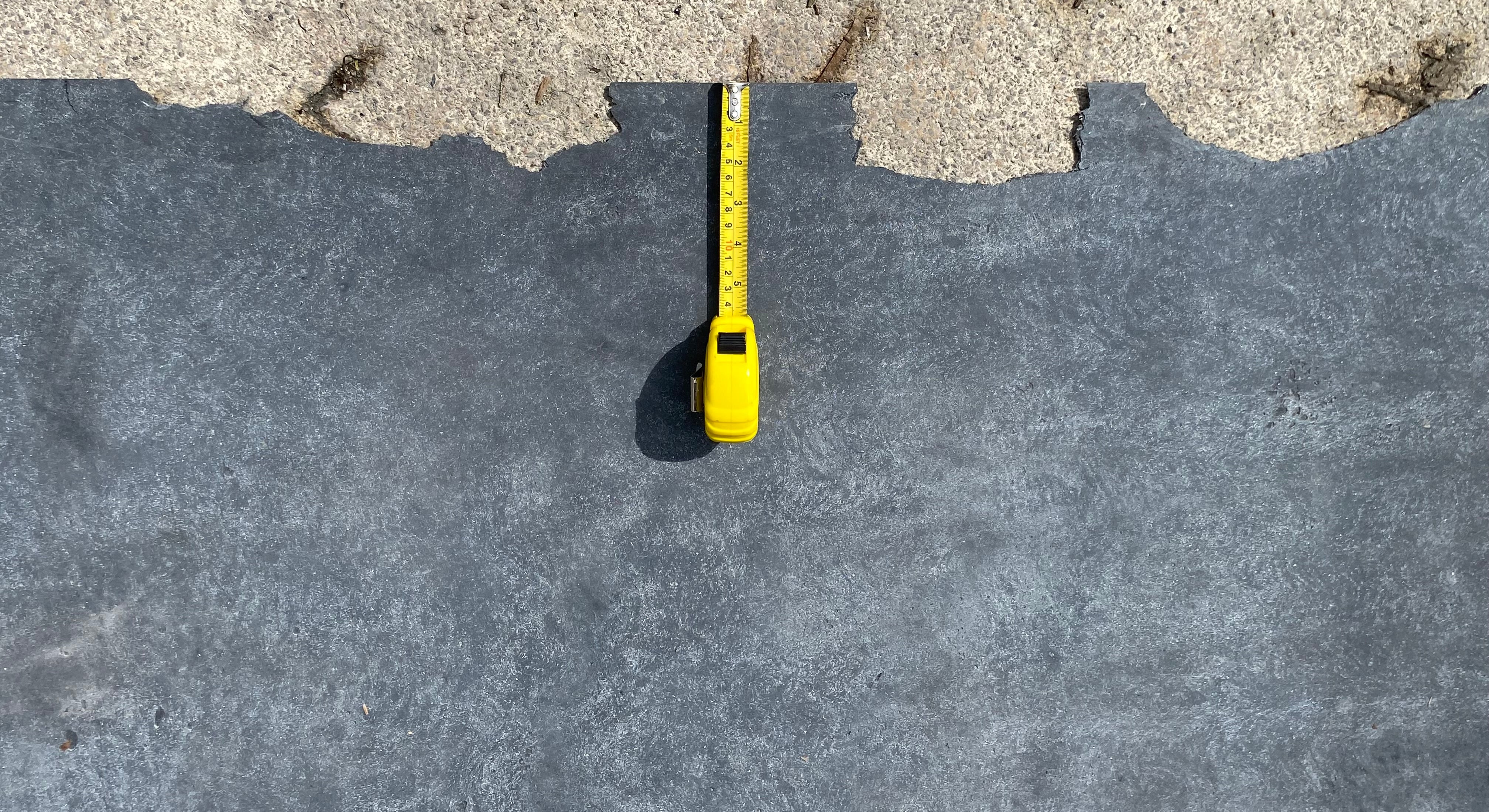 X2 DAMAGED Dark Blue Grey Concrete 244 x 122cm Limestone Veneer Sheets