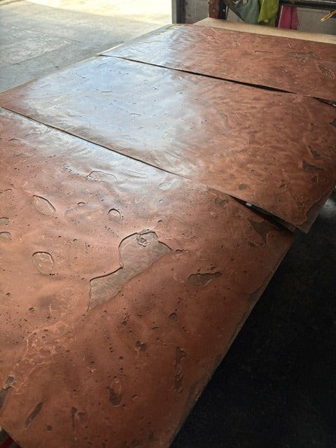 Limited Edition Dark Rustic Copper Metal Veneer Sheet