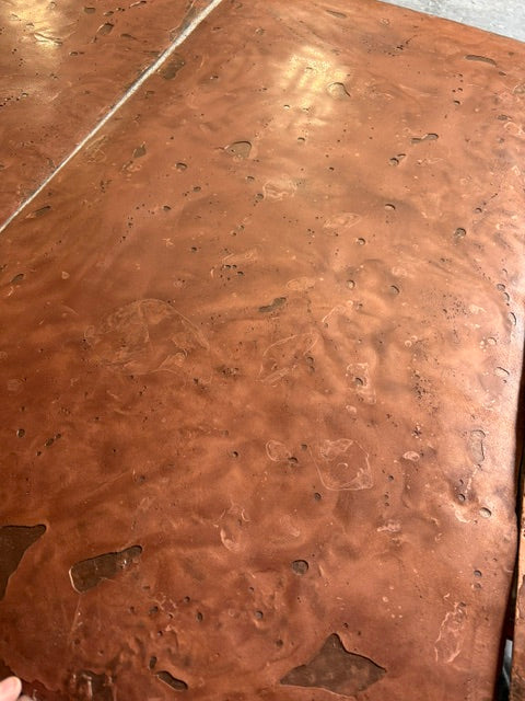 Limited Edition Dark Rustic Copper Metal Veneer Sheet