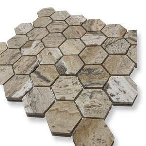 x20 Antico Onyx Hexagon Mosaic tiles END OF LINE