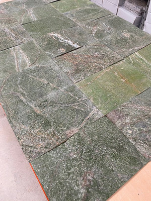Rainforest Green 30 x 20cm Marble Veneer Tiles