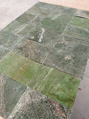 Rainforest Green 30 x 20cm Marble Veneer Tiles