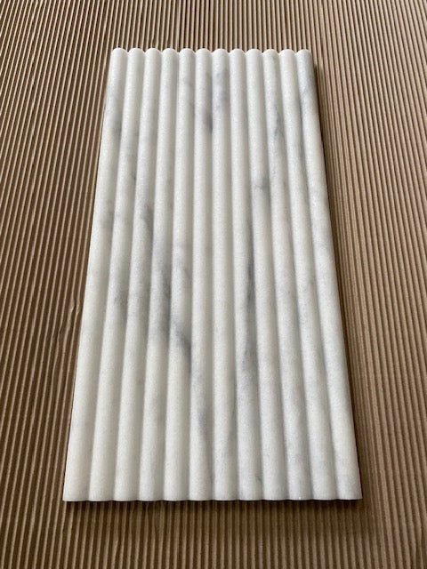 Carrara white marble bambu tile