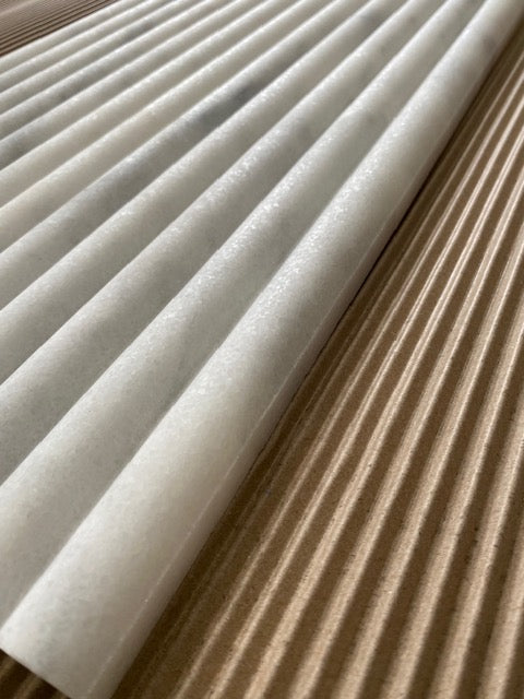 Carrara white marble bambu tile