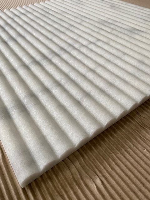 Carrara white marble bambu tile