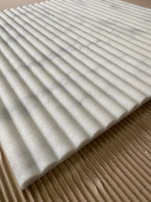 Carrara white marble bambu tile