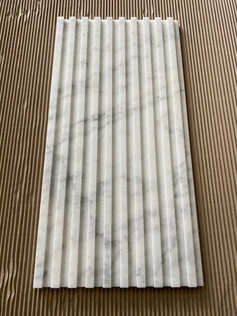 Carrara white marble carding tile
