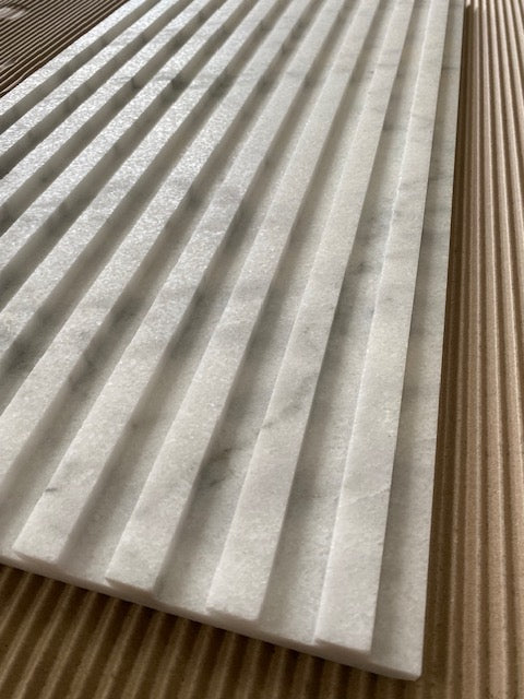 Carrara white marble carding tile